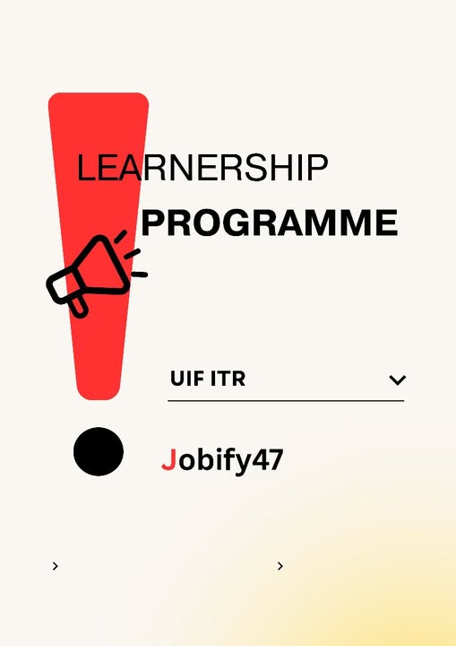 UIF ITR Learnership Programme Application Form (12 Months)